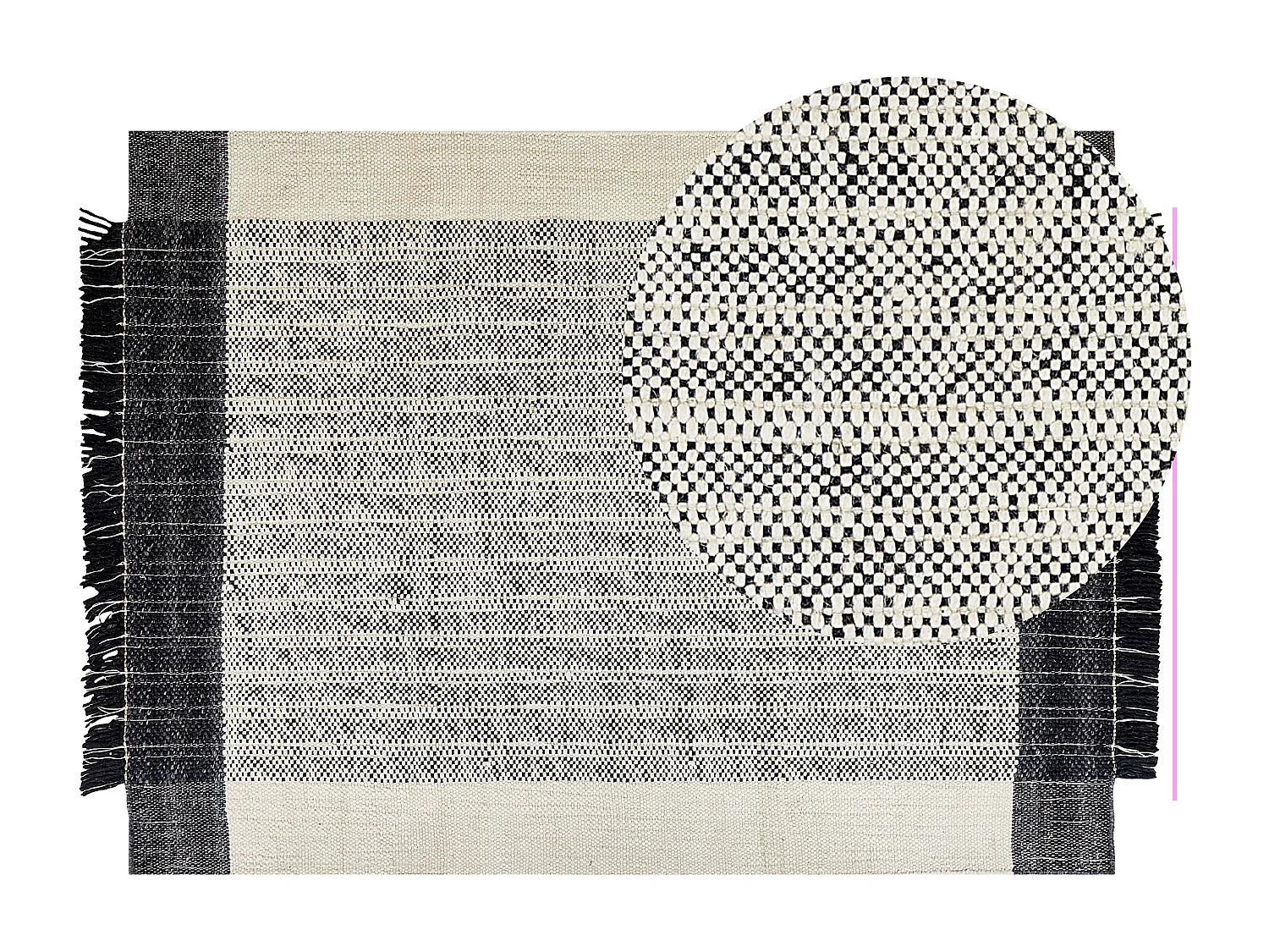 Tapis KETENLI Blanc 140 x 200 cm Laine