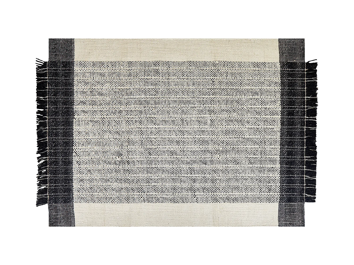 Dywan wełniany 160 x 230 cm biało-czarny KETENLI