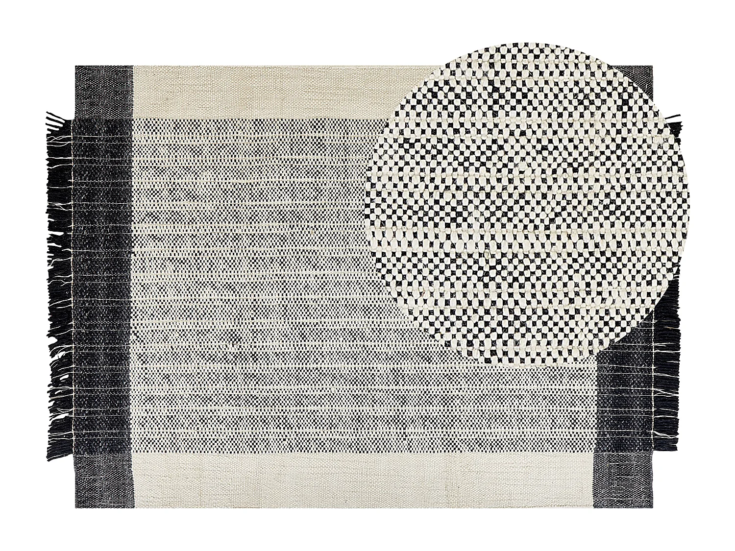 Tapis KETENLI Blanc 160 x 230 cm Laine