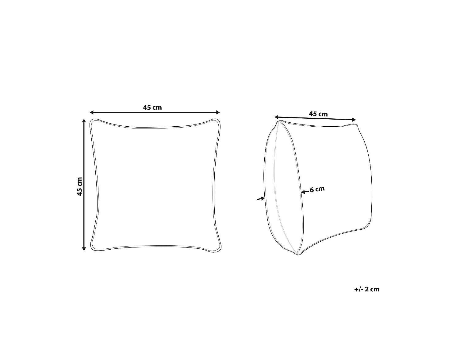 Dekokissen DICENTRA 45 x 45 cm Gelb Kariertes Muster