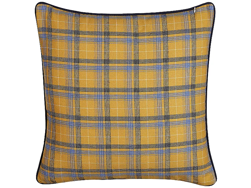 Coussin DICENTRA 45 x 45 cm Jaune À carreaux