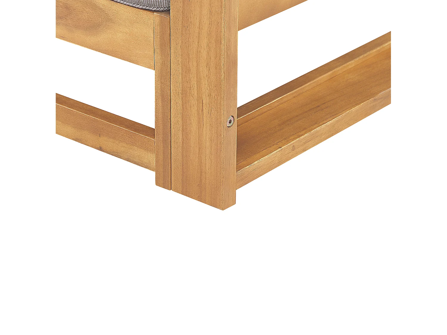 Canapé de jardin 3 places en bois d'acacia et coussins taupe TRANI