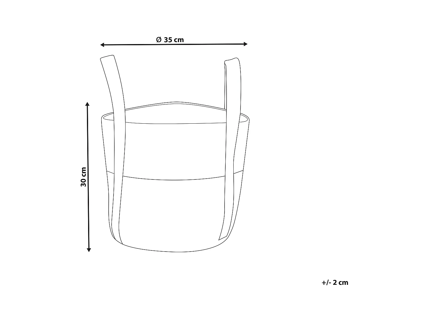 Geflochtene Jute Baumwollkorb Aufbewahrung Beige und Weiß Sonipat