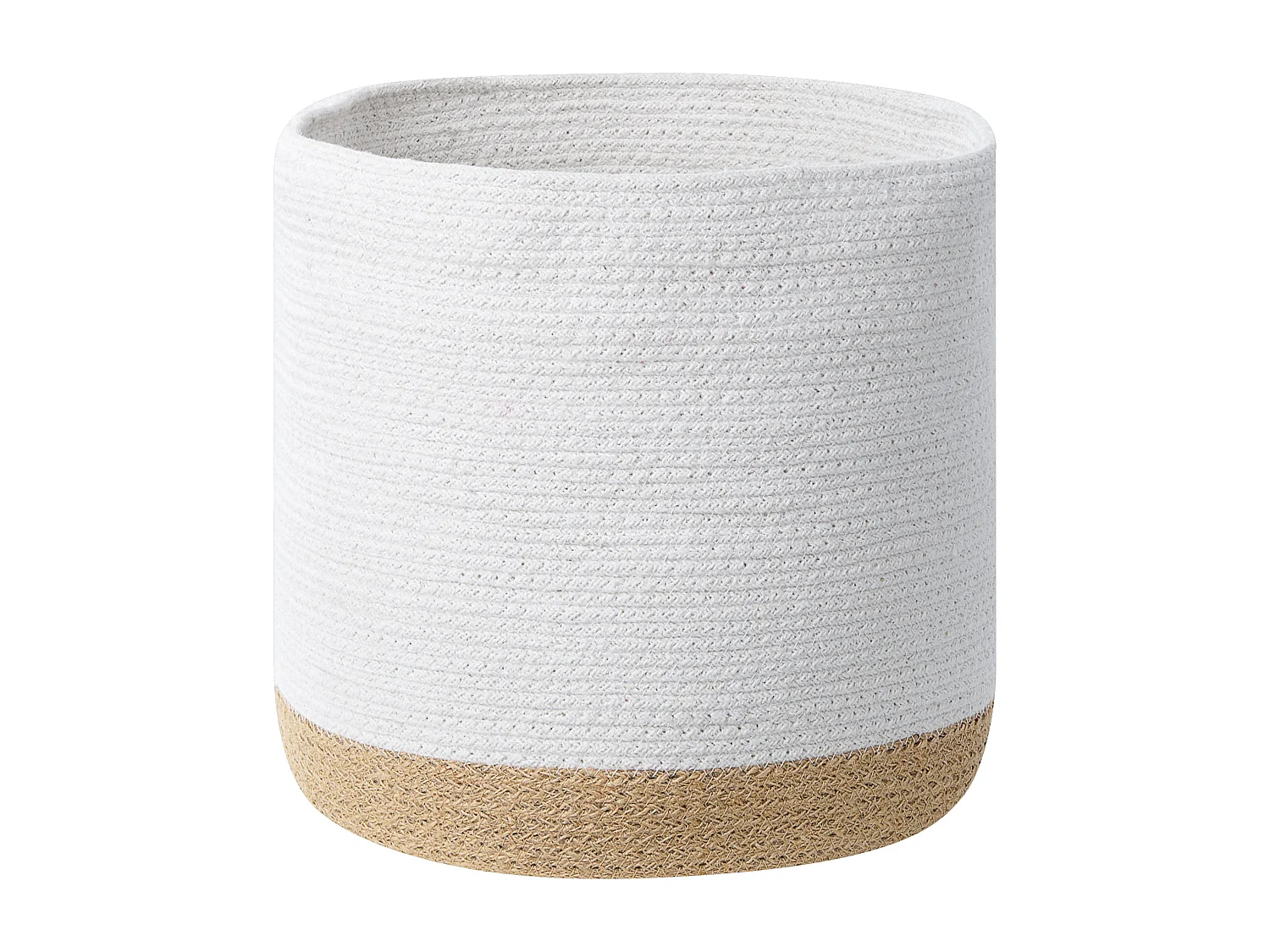 Lot de 3 paniers BASIMA Coton Blanc