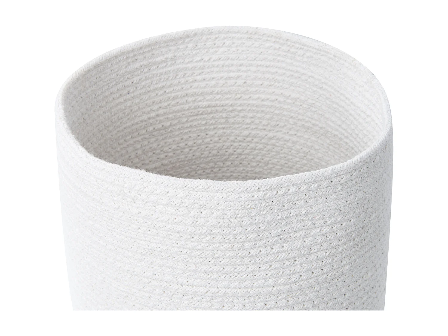 Lot de 3 paniers BASIMA Coton Blanc