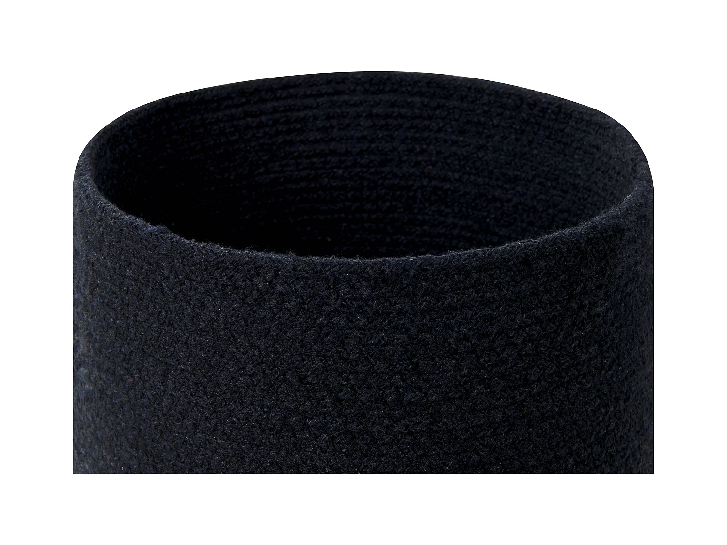 Aufbewahrungskorb 3er Set Baumwolle Jute Behälter Schwarz und Beige Basima