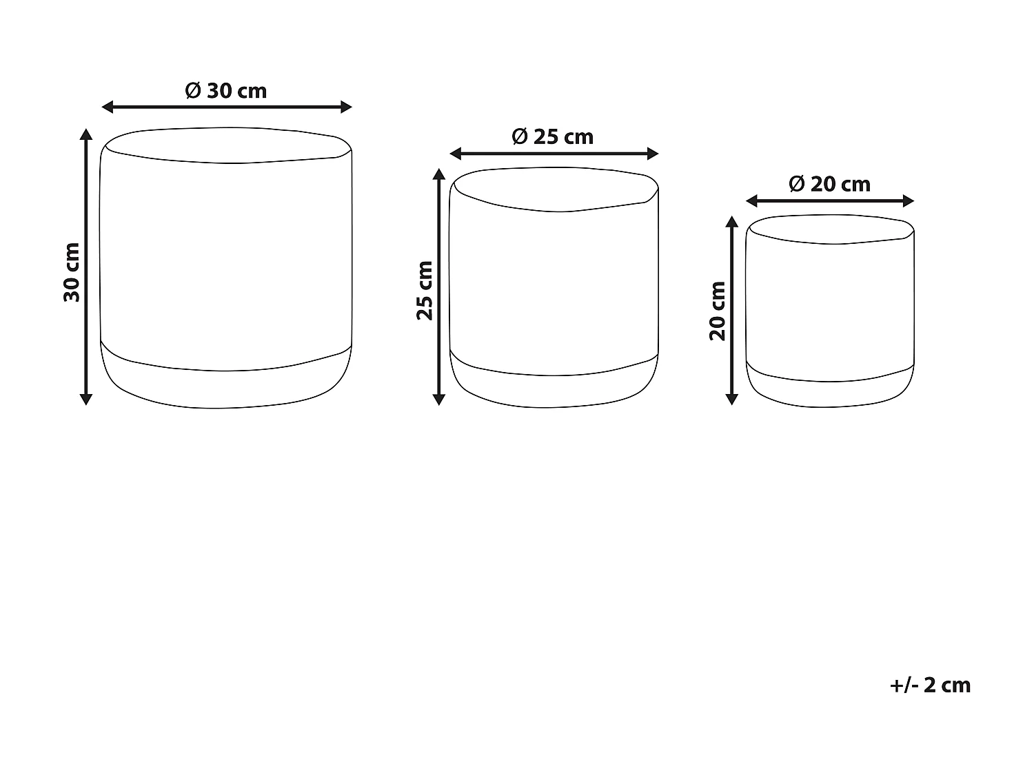 Set van 3 manden BASIMA Katoen Zwart