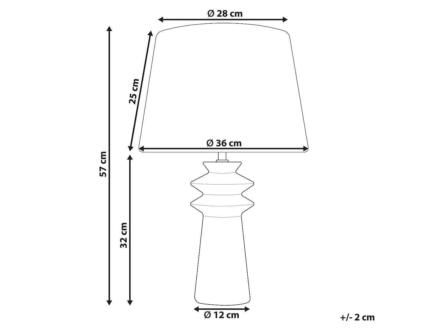 Lampe à poser en céramique noire MORANT