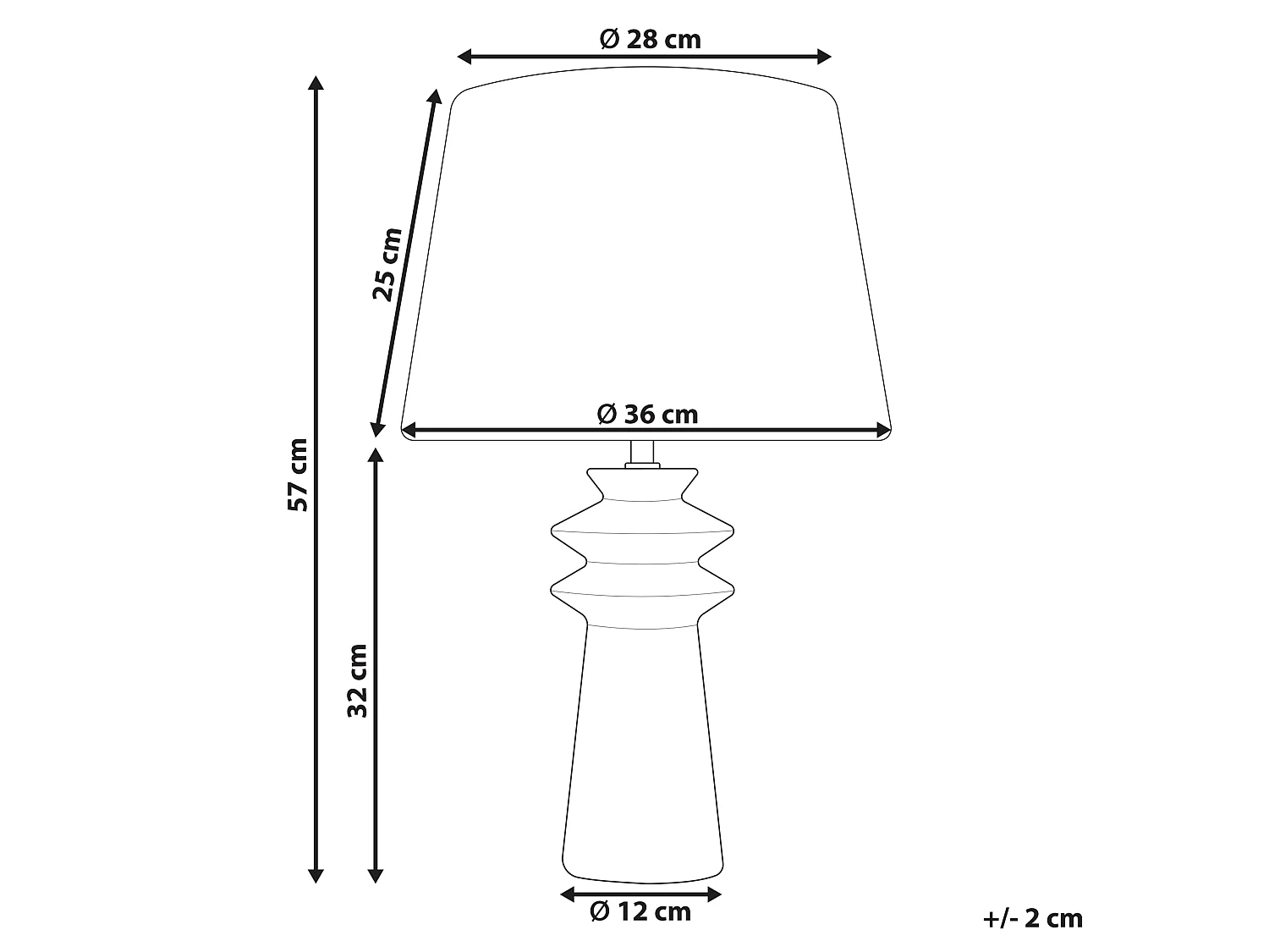 Lampe à poser en céramique noire MORANT