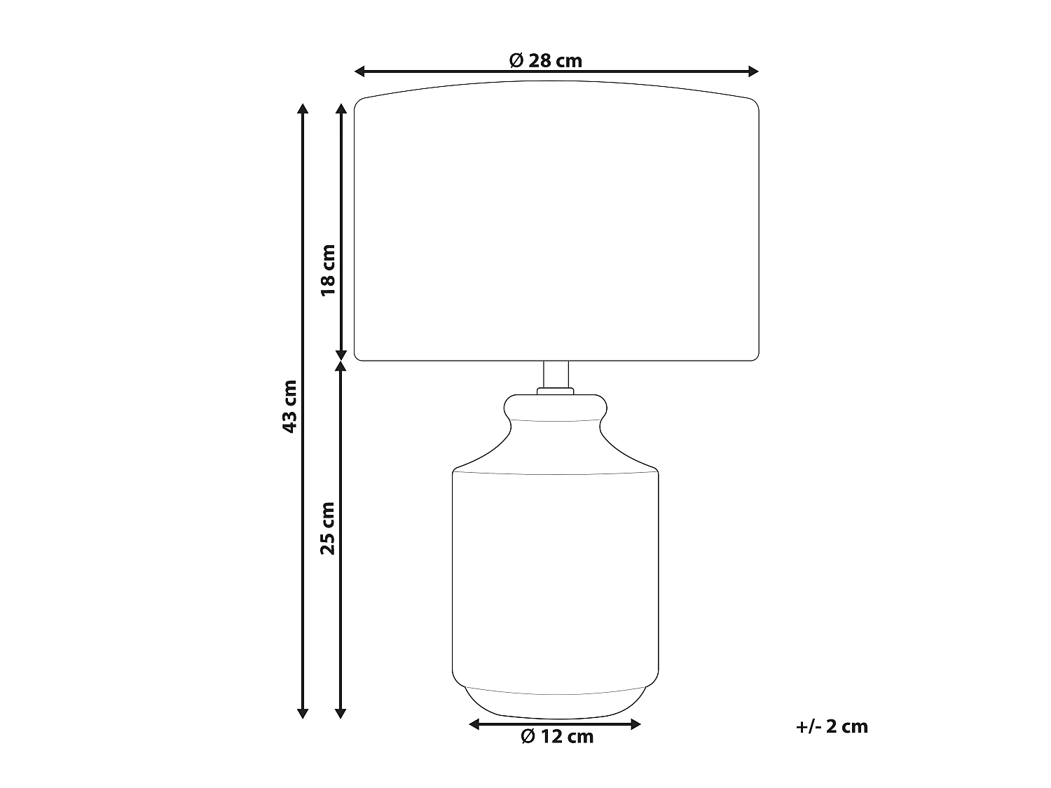 Lámpara de mesa ESPERANCE Cerámica Gris