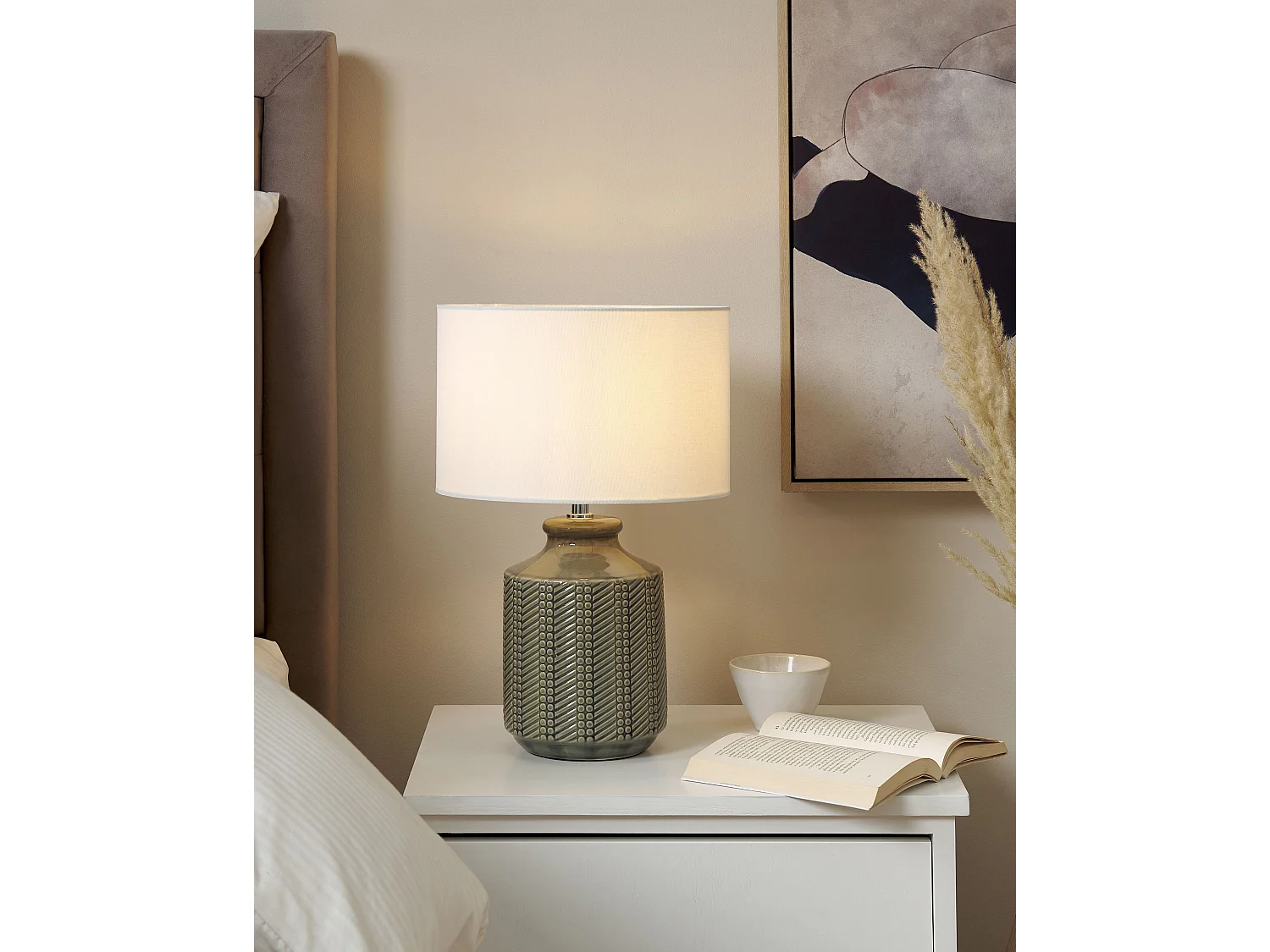 Tafellamp ESPERANCE Keramiek Grijs