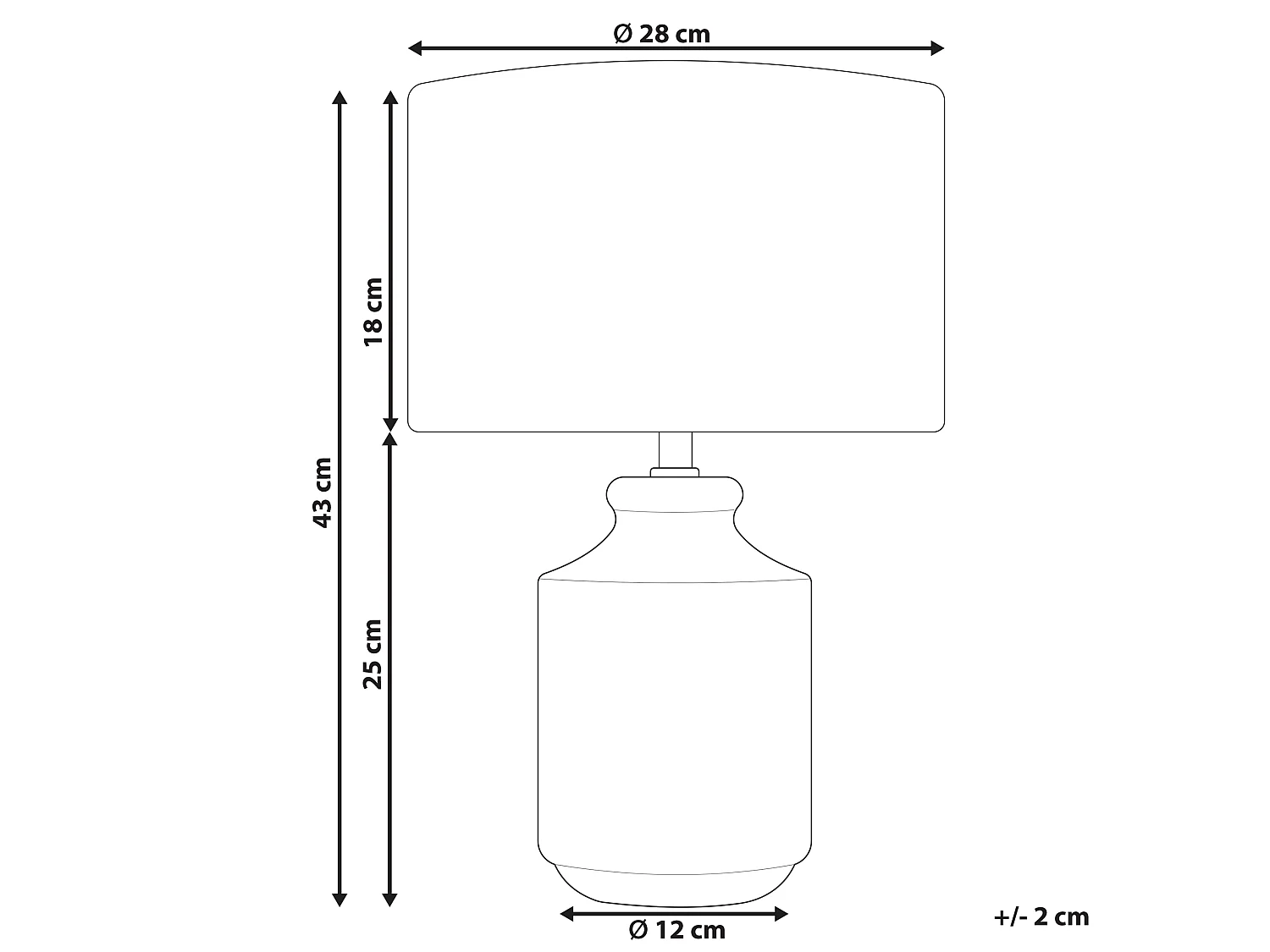 Tafellamp ESPERANCE Keramiek Grijs