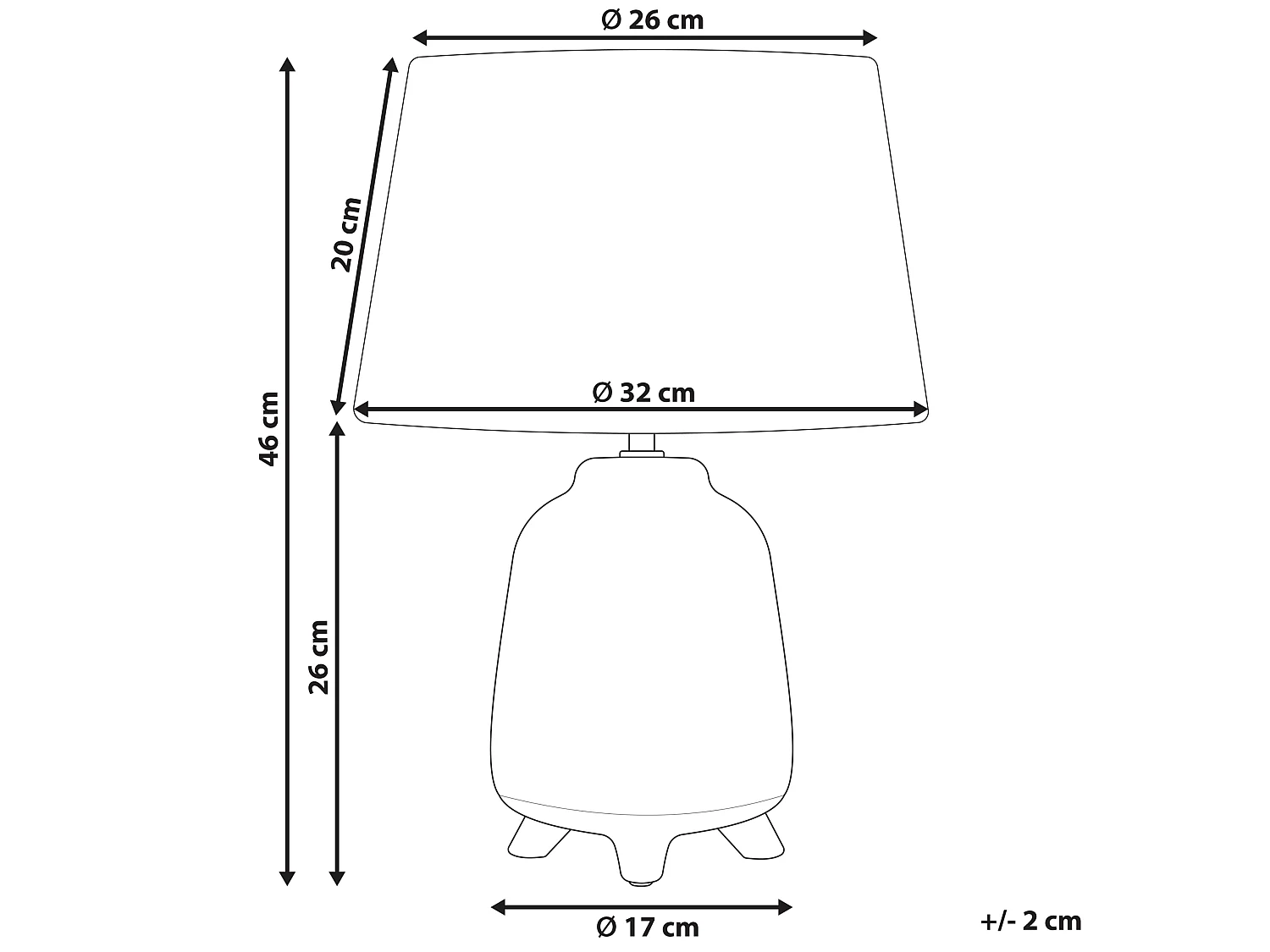 Tafellamp FAJARDO Keramiek Grijs