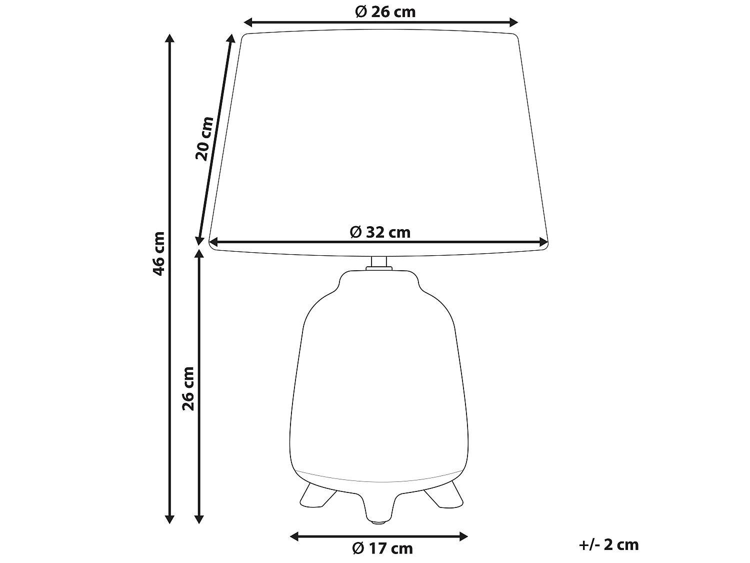 Tafellamp FAJARDO Keramiek Grijs