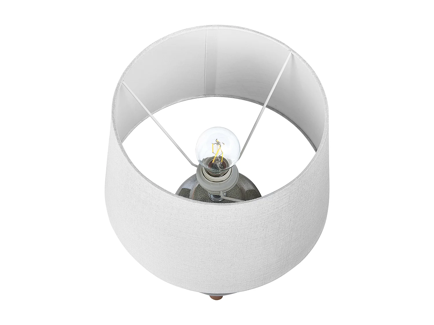 Tafellamp FAJARDO Keramiek Grijs