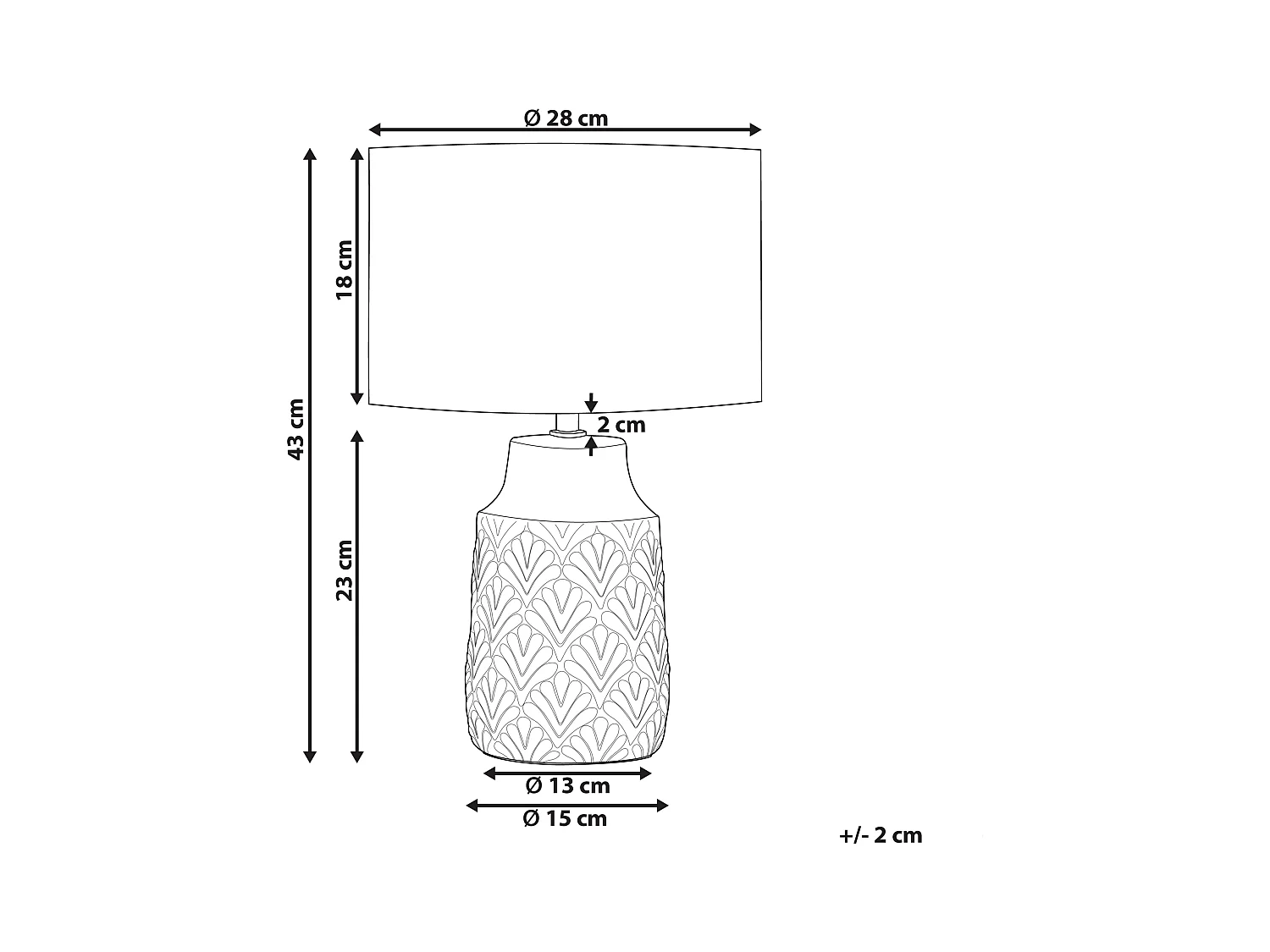 Lámpara de mesa BALAO Cerámica Amarillo