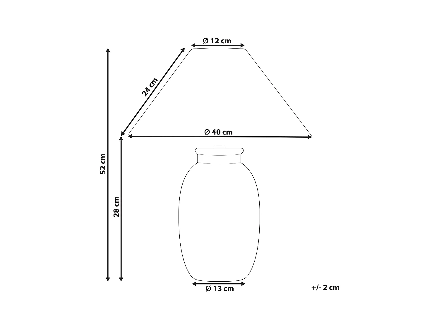 Tischleuchte PATILLAS Keramik Schwarz