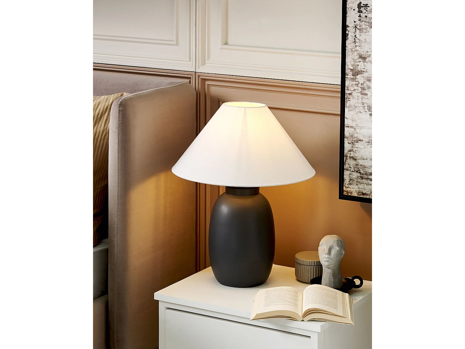 Lampe à poser PATILLAS Céramique Noir