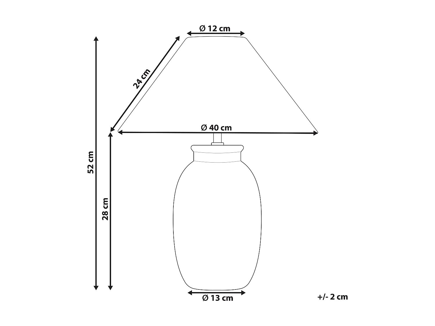 Lampada da tavolo PATILLAS Ceramica Nero
