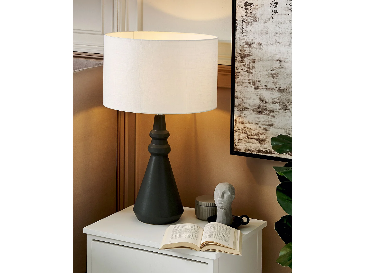 Lampe à poser CERILLOS Céramique Noir