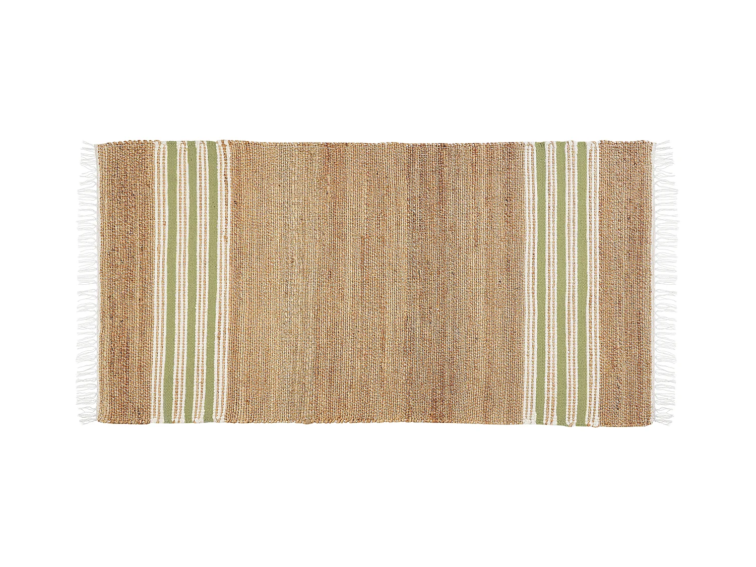 Vloerkleed MIRZA 80 x 150 cm Jute Olijfgroen