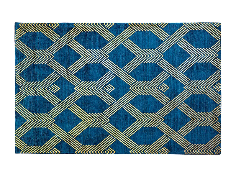 Dywan z wiskozy 140 x 200 cm niebieski VEKSE