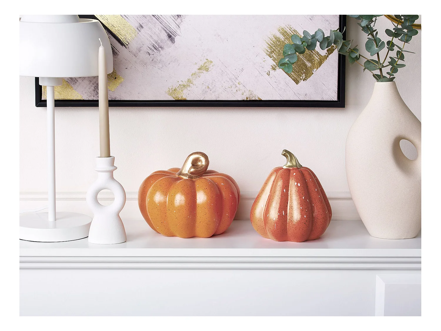 Conjunto de 2 figuras Calabaza CHALKIDA Naranja