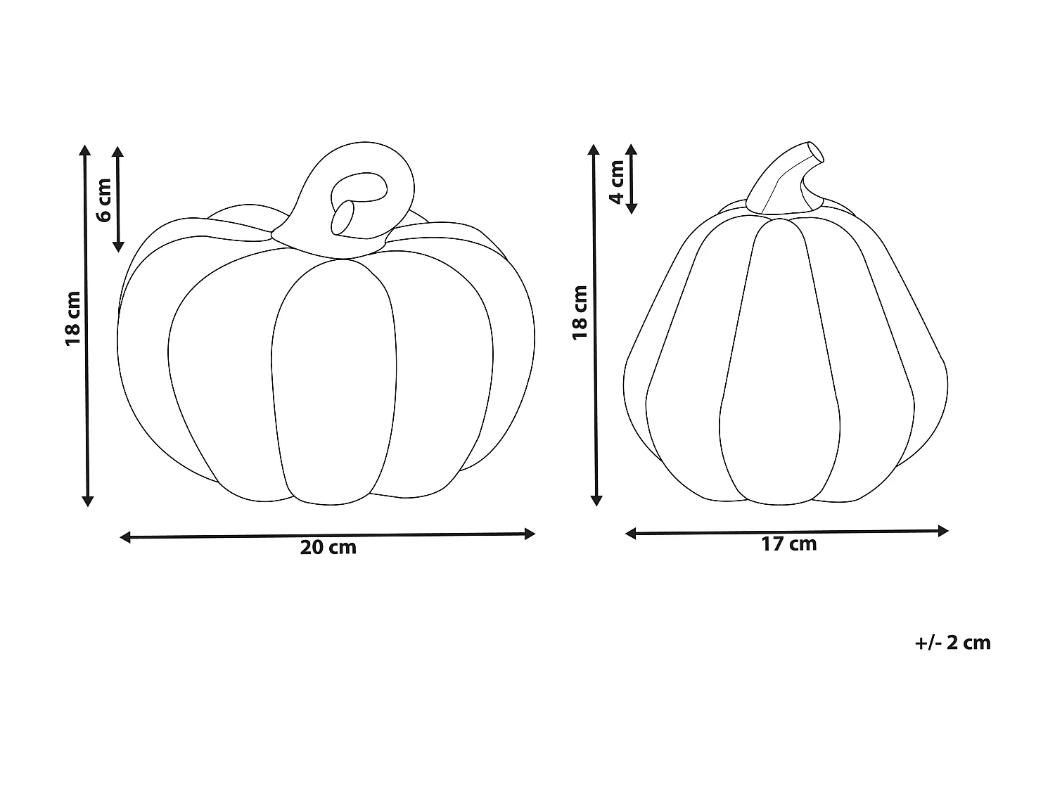 Conjunto de 2 figuras Calabaza CHALKIDA Naranja