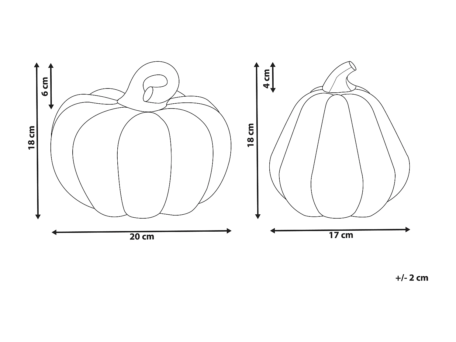 Conjunto de 2 figuras Calabaza CHALKIDA Naranja