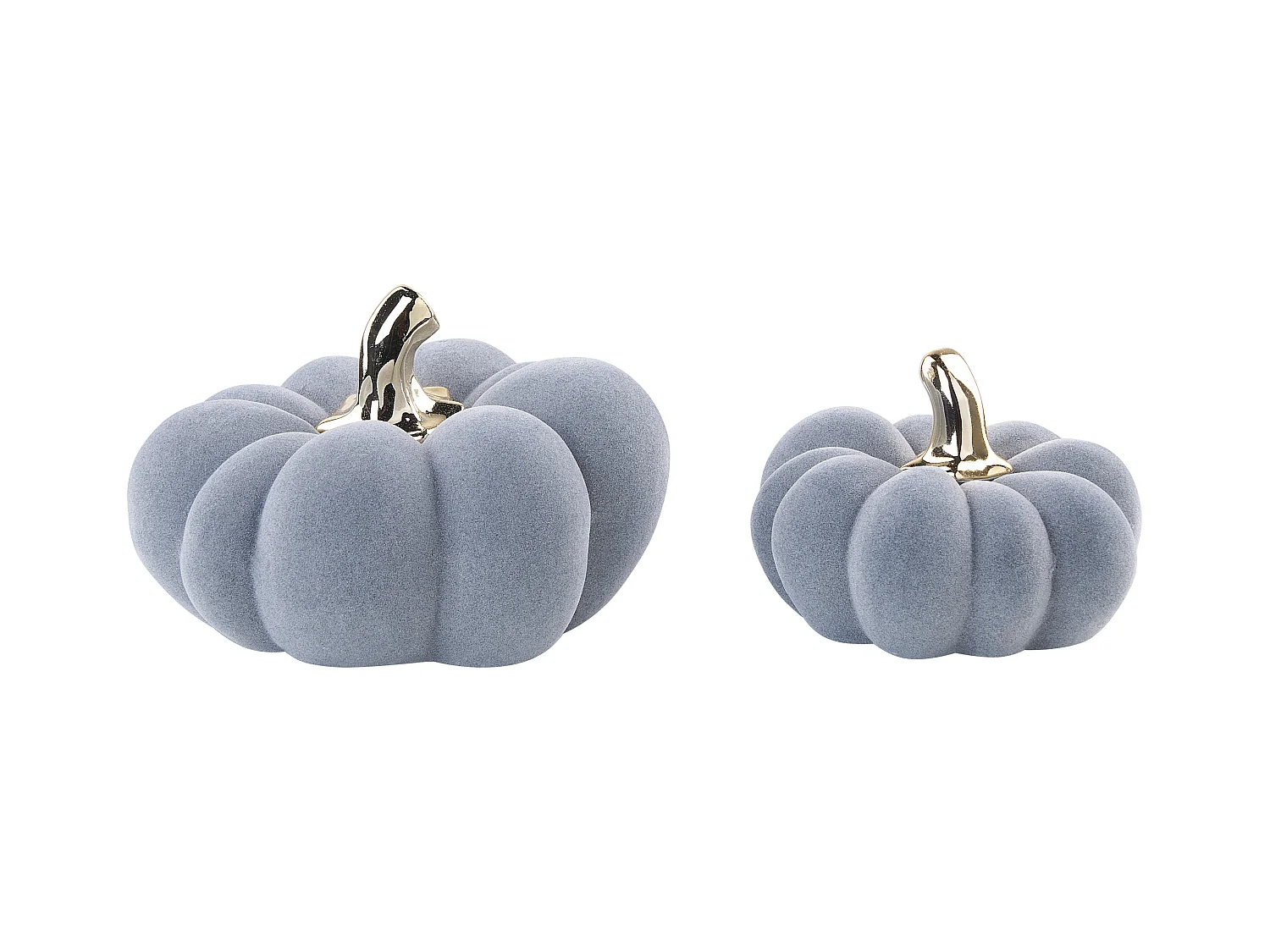 Set van 2 figuren KATERINIS Fluweel Grijs