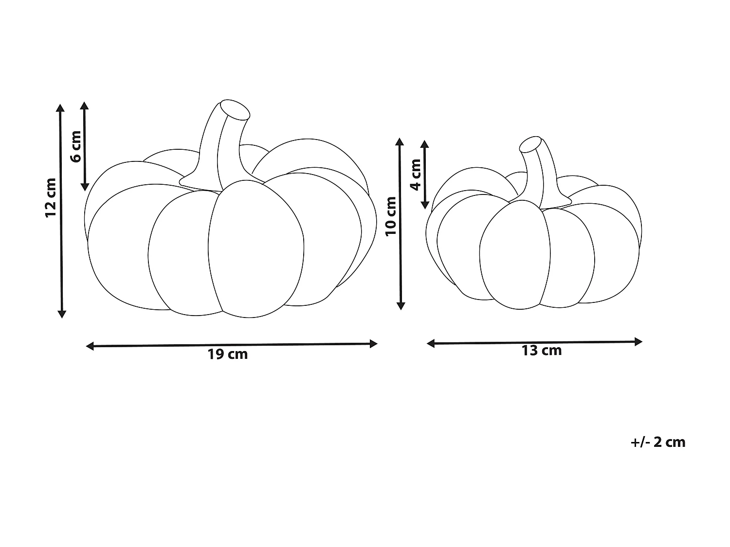 Set van 2 figuren KATERINIS Fluweel Grijs