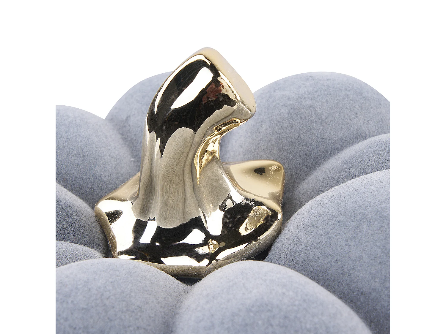 Set van 2 figuren KATERINIS Fluweel Grijs