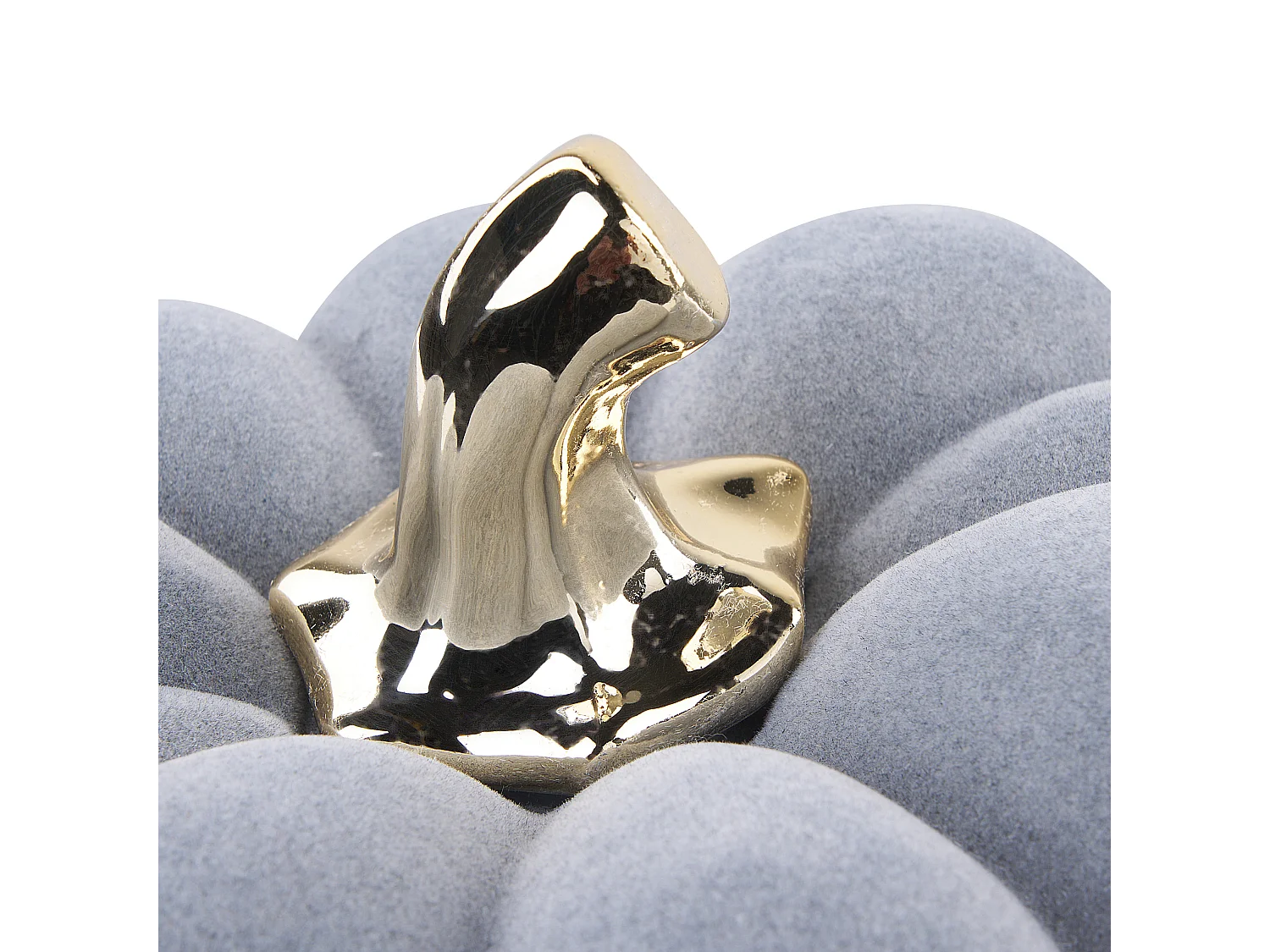 Set van 2 figuren KATERINIS Fluweel Grijs