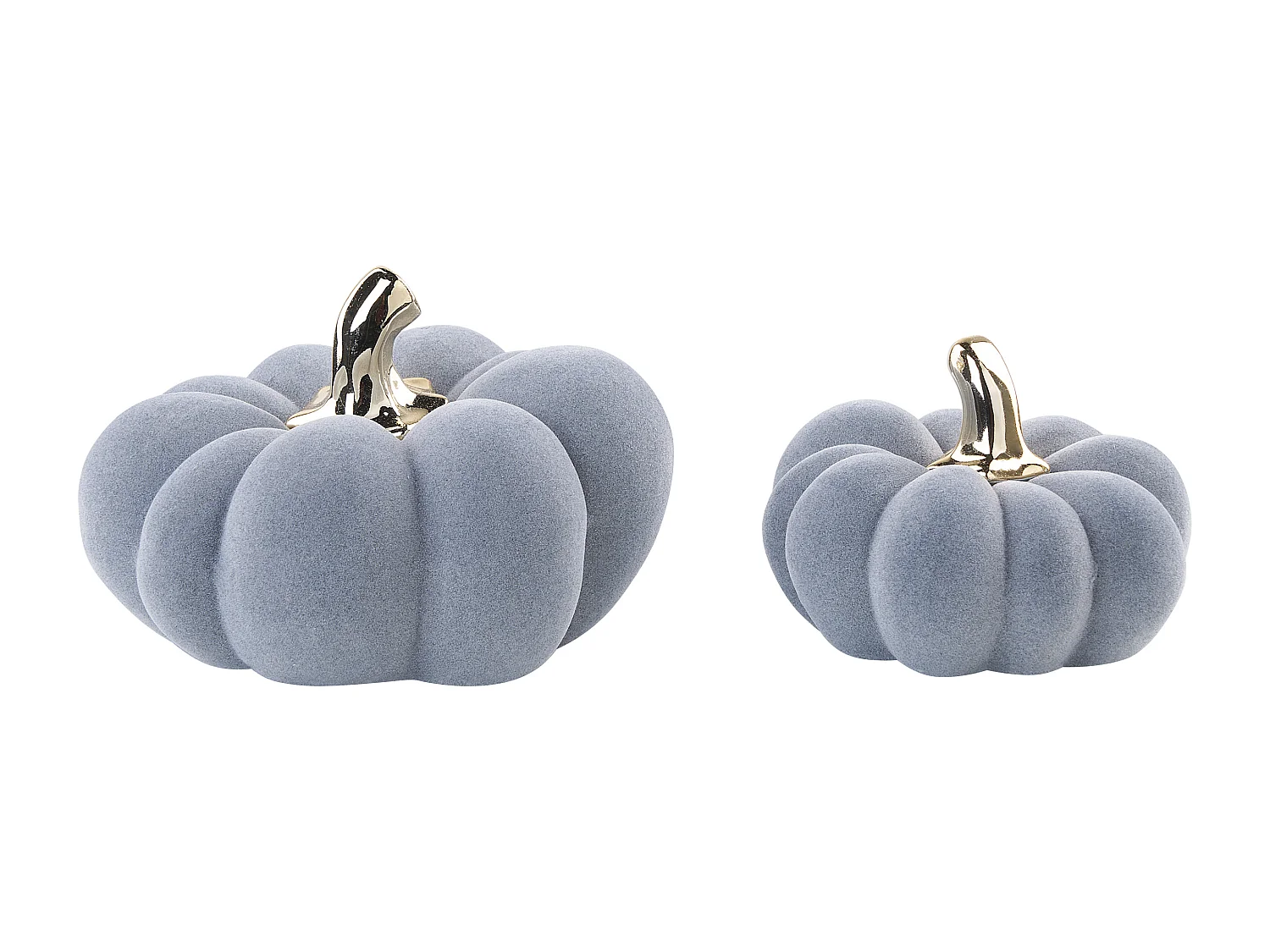 Lot de 2 figurines Citrouille KATERINIS Velours Gris