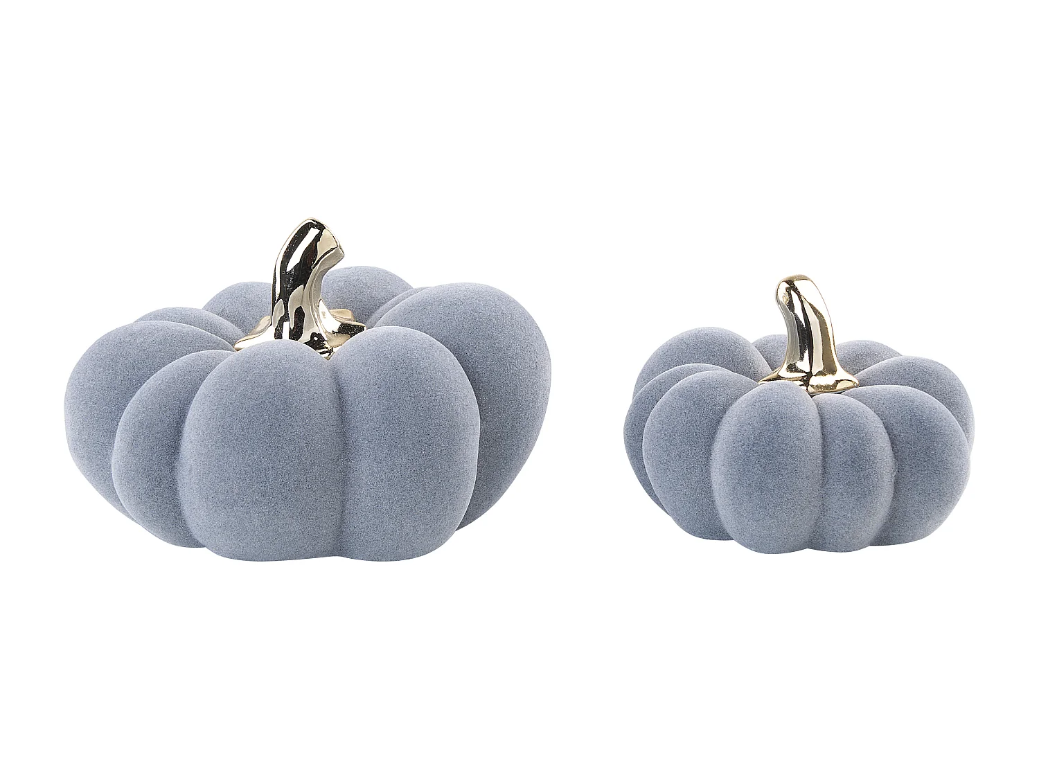 Set van 2 figuren KATERINIS Fluweel Grijs