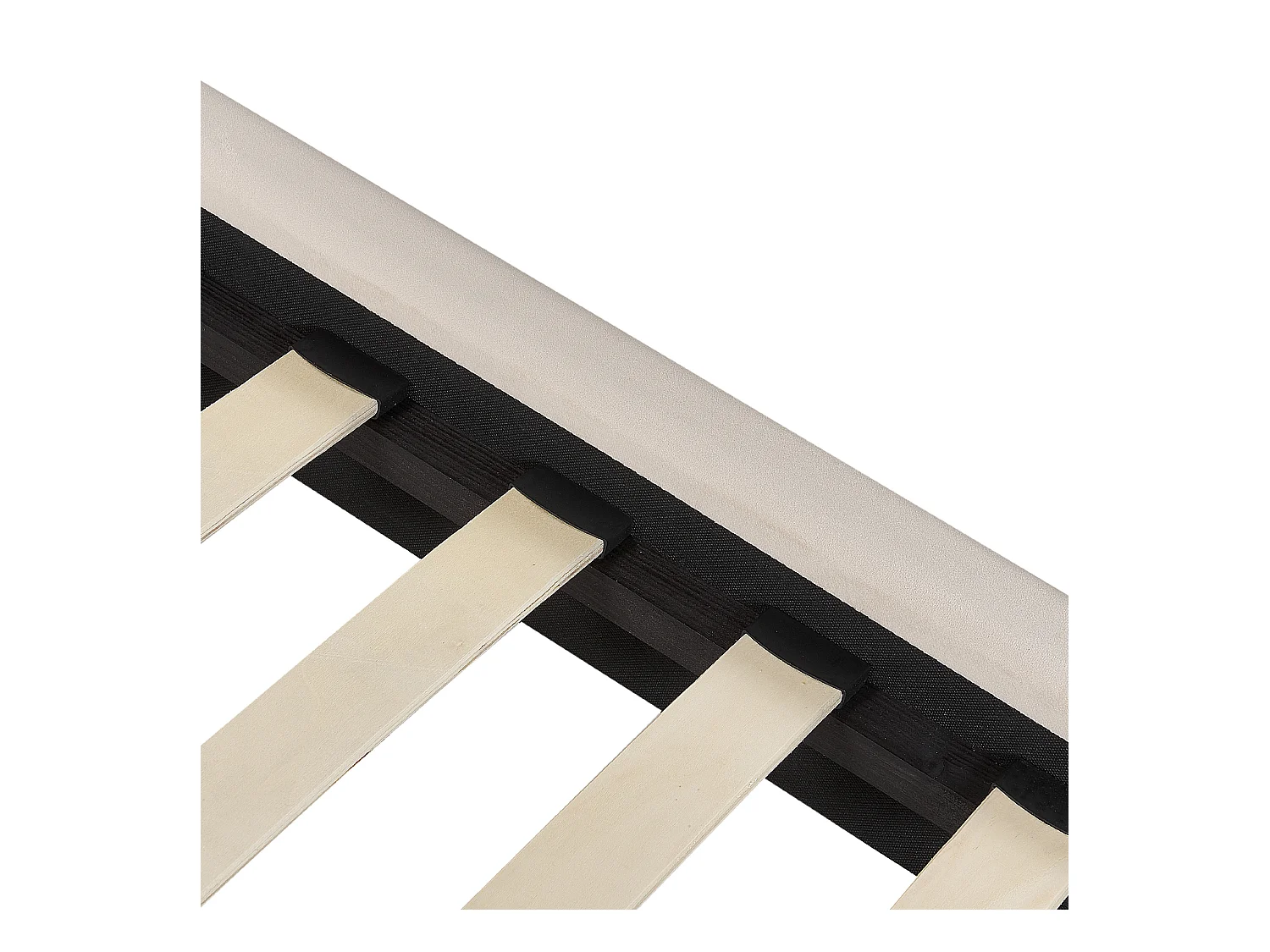 Lit avec sommier Velours FORBACH 160 x 200 cm Beige