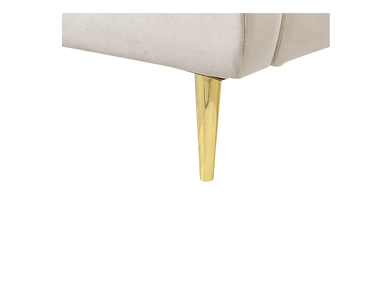 Lit avec sommier Velours FORBACH 180 x 200 cm Beige