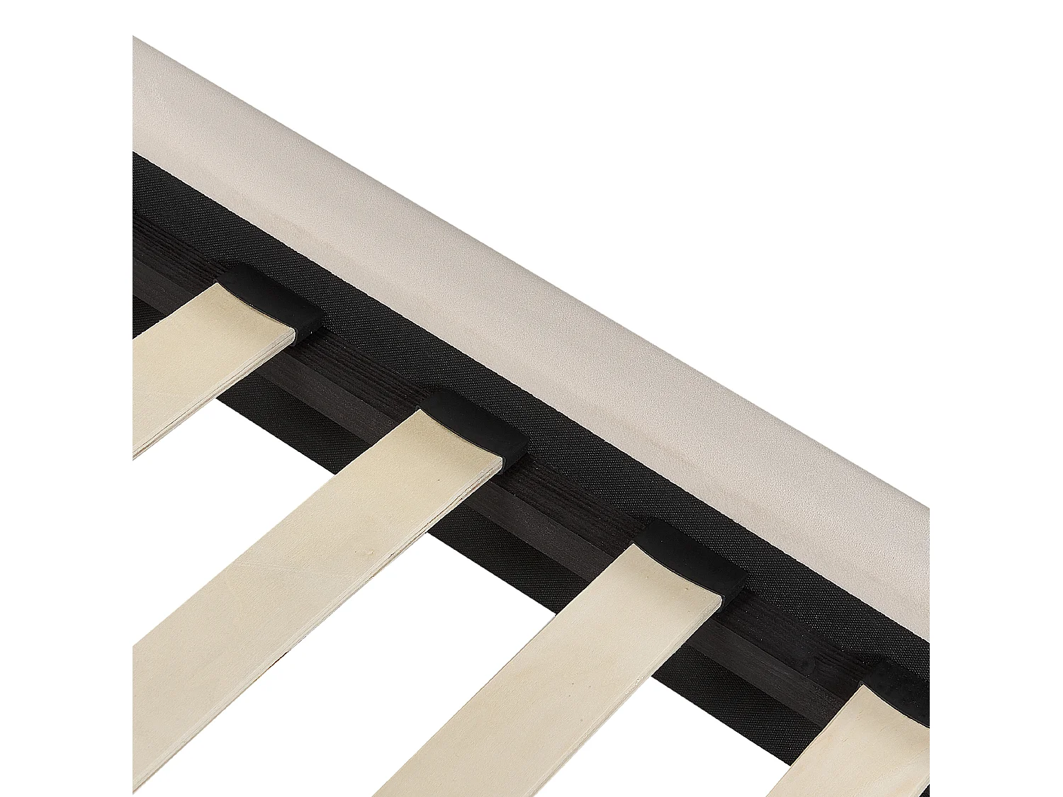 Lit avec sommier Velours FORBACH 180 x 200 cm Beige