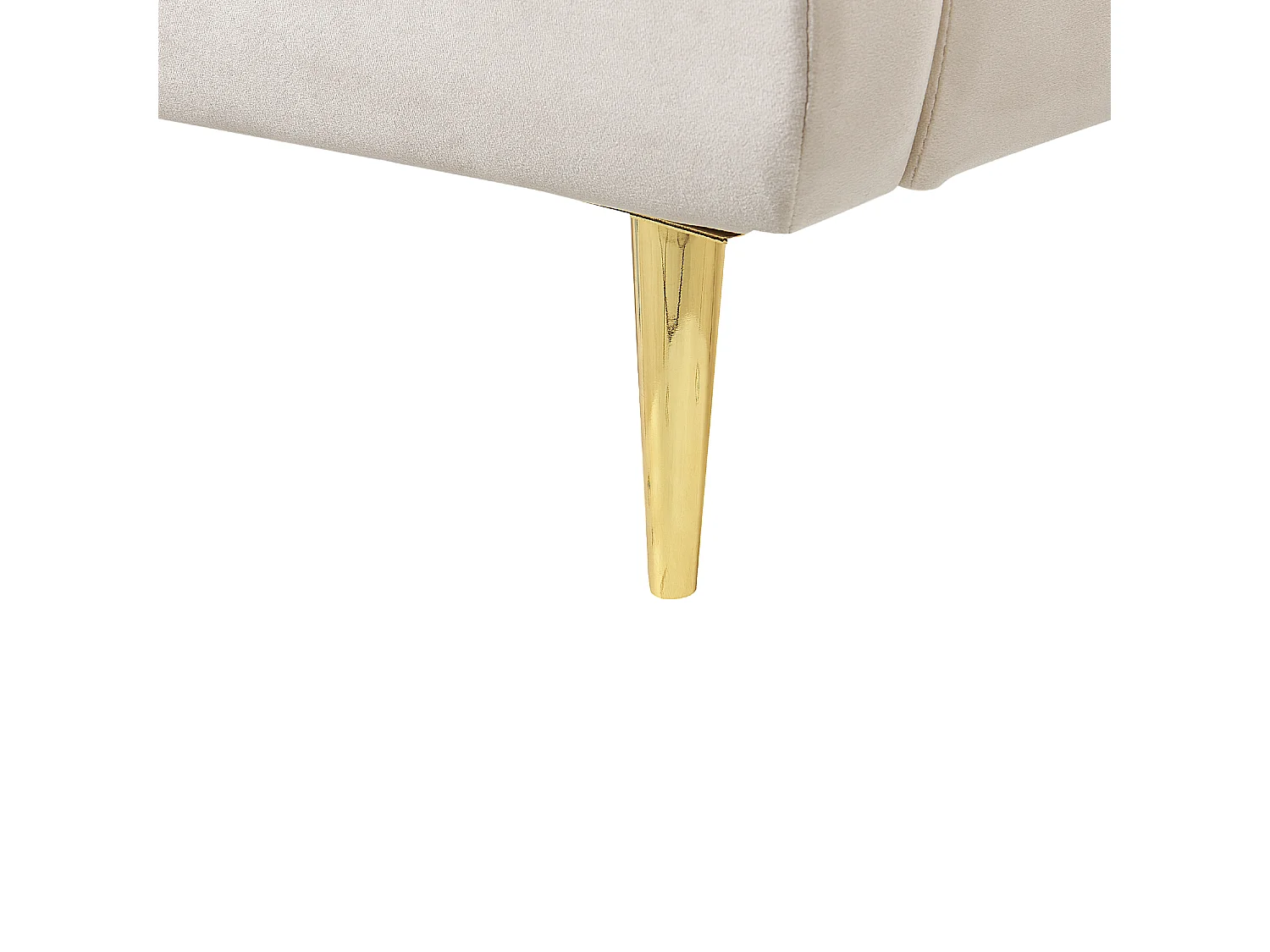 Lit avec sommier Velours FORBACH 180 x 200 cm Beige