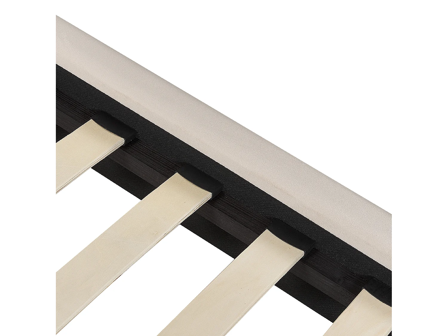 Lit avec sommier Velours FORBACH 140 x 200 cm Beige