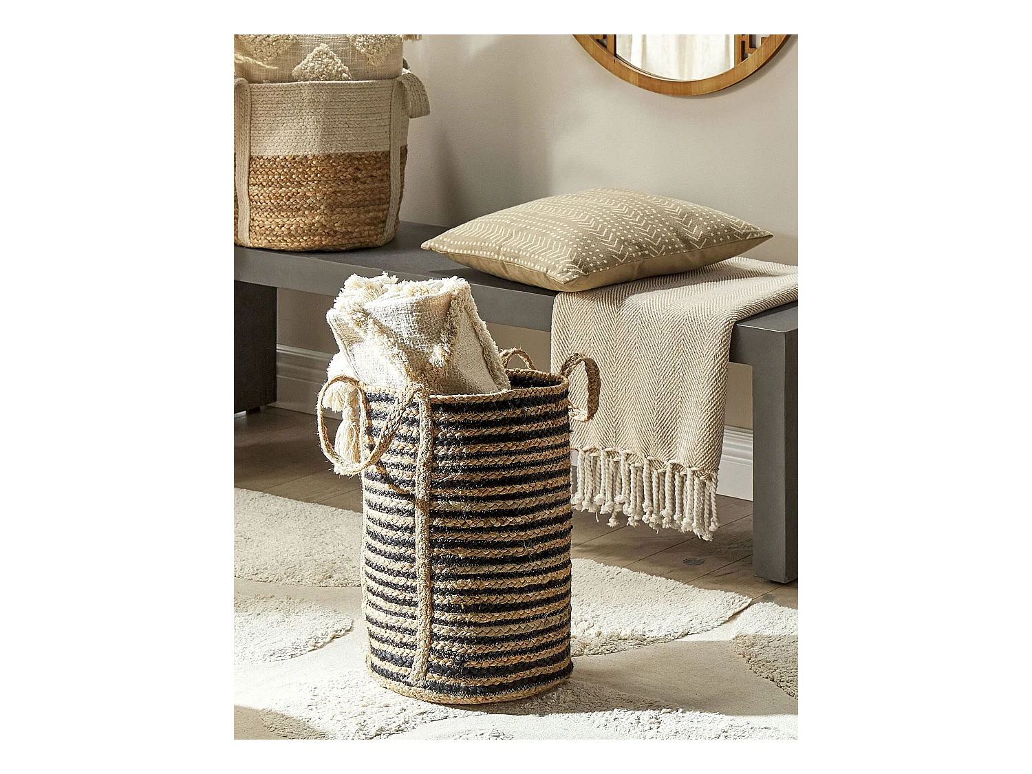 Panier JHANSI Jute Noir