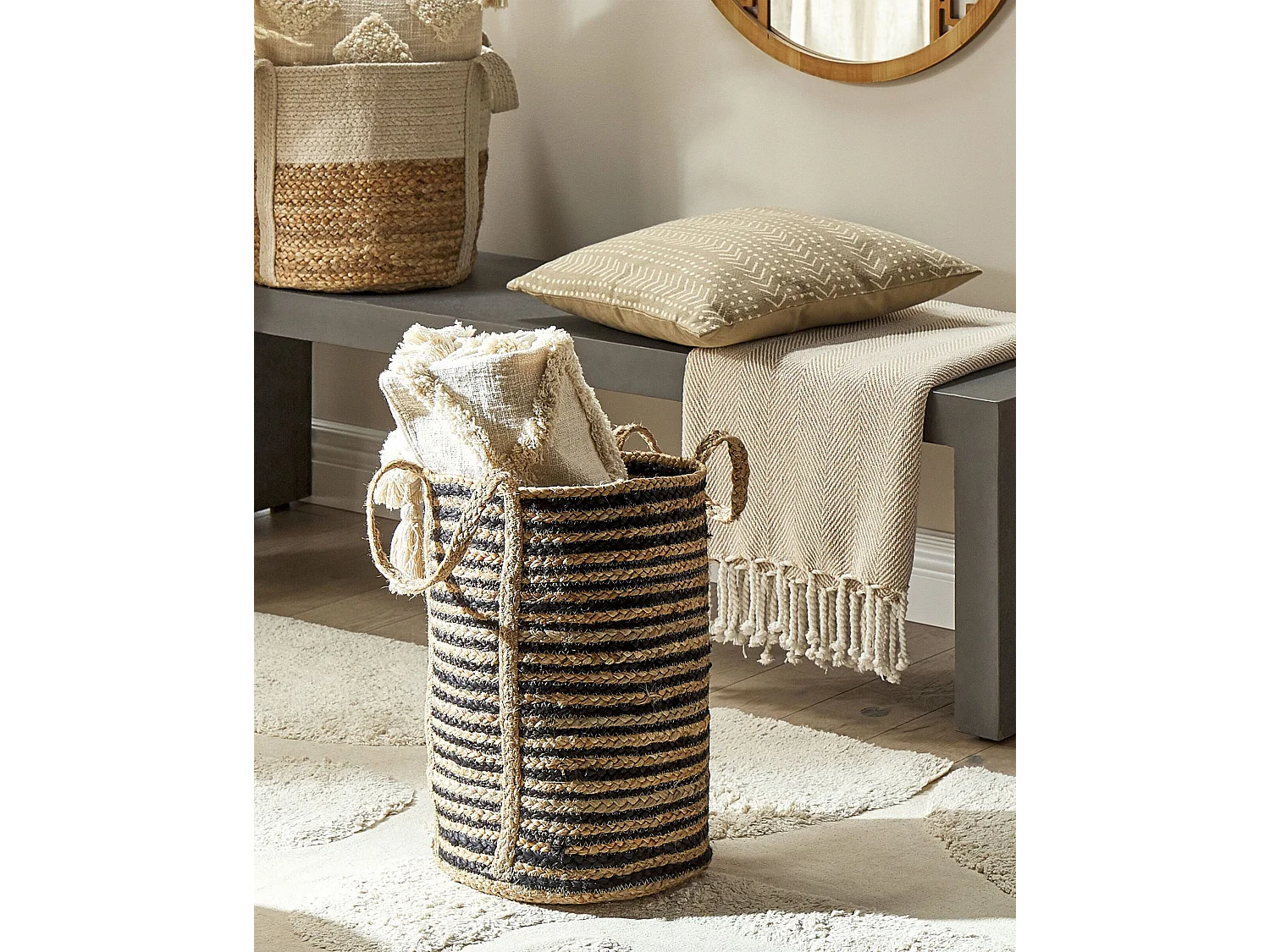 Panier JHANSI Jute Noir