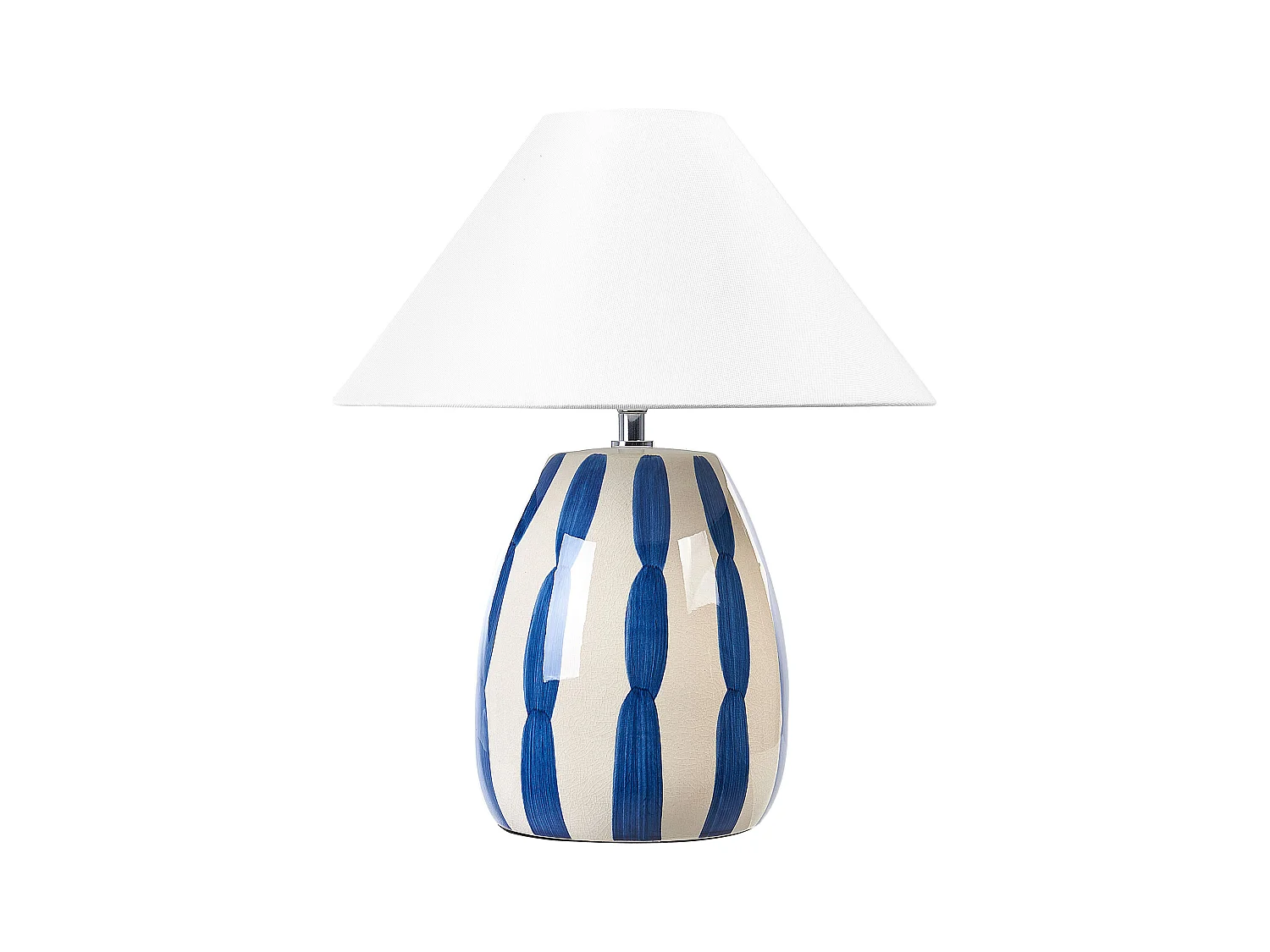 Lampe à poser LUCHETTI Céramique Blanc/bleu