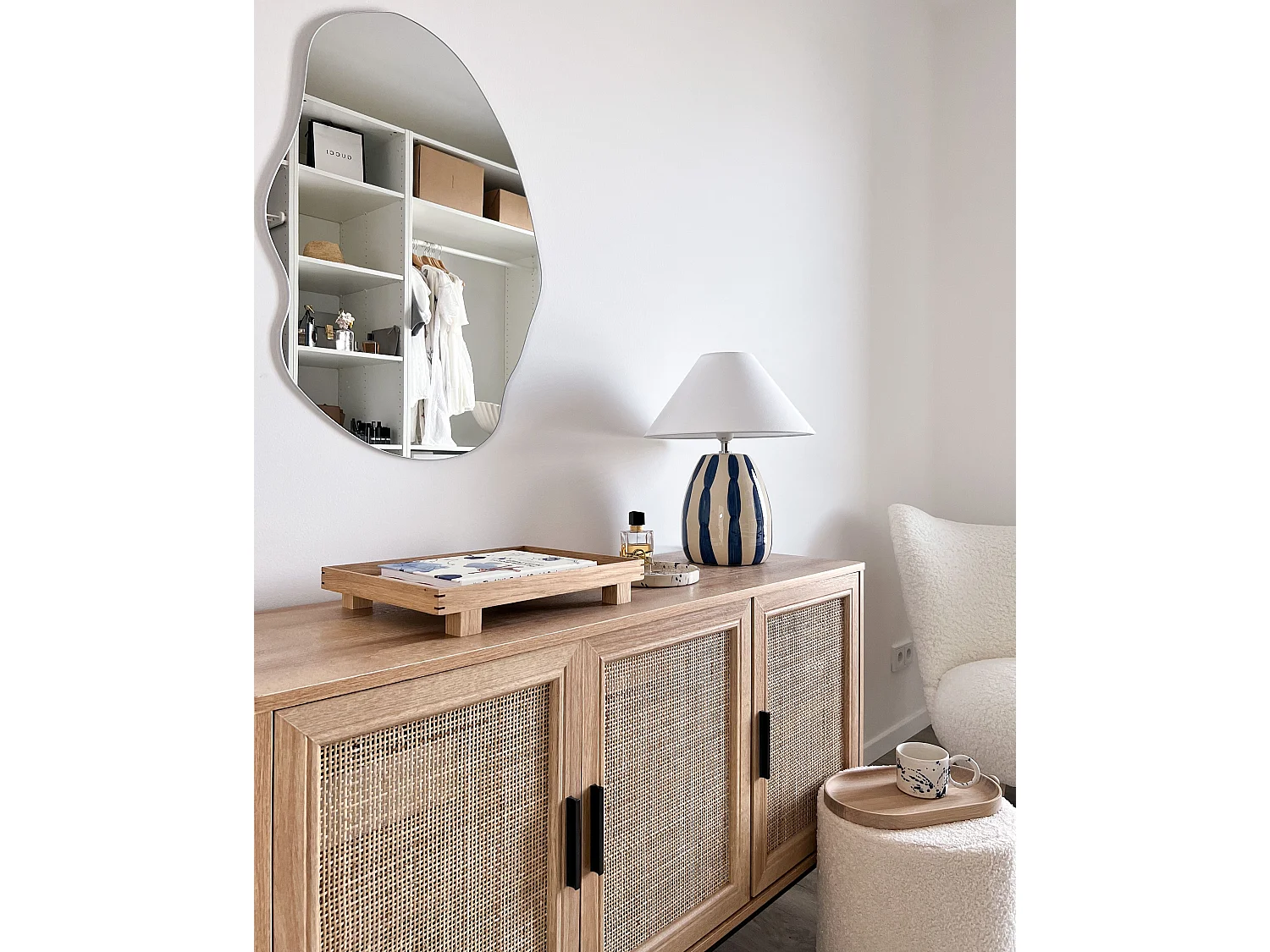 Tafellamp LUCHETTI Keramiek Wit/blauw