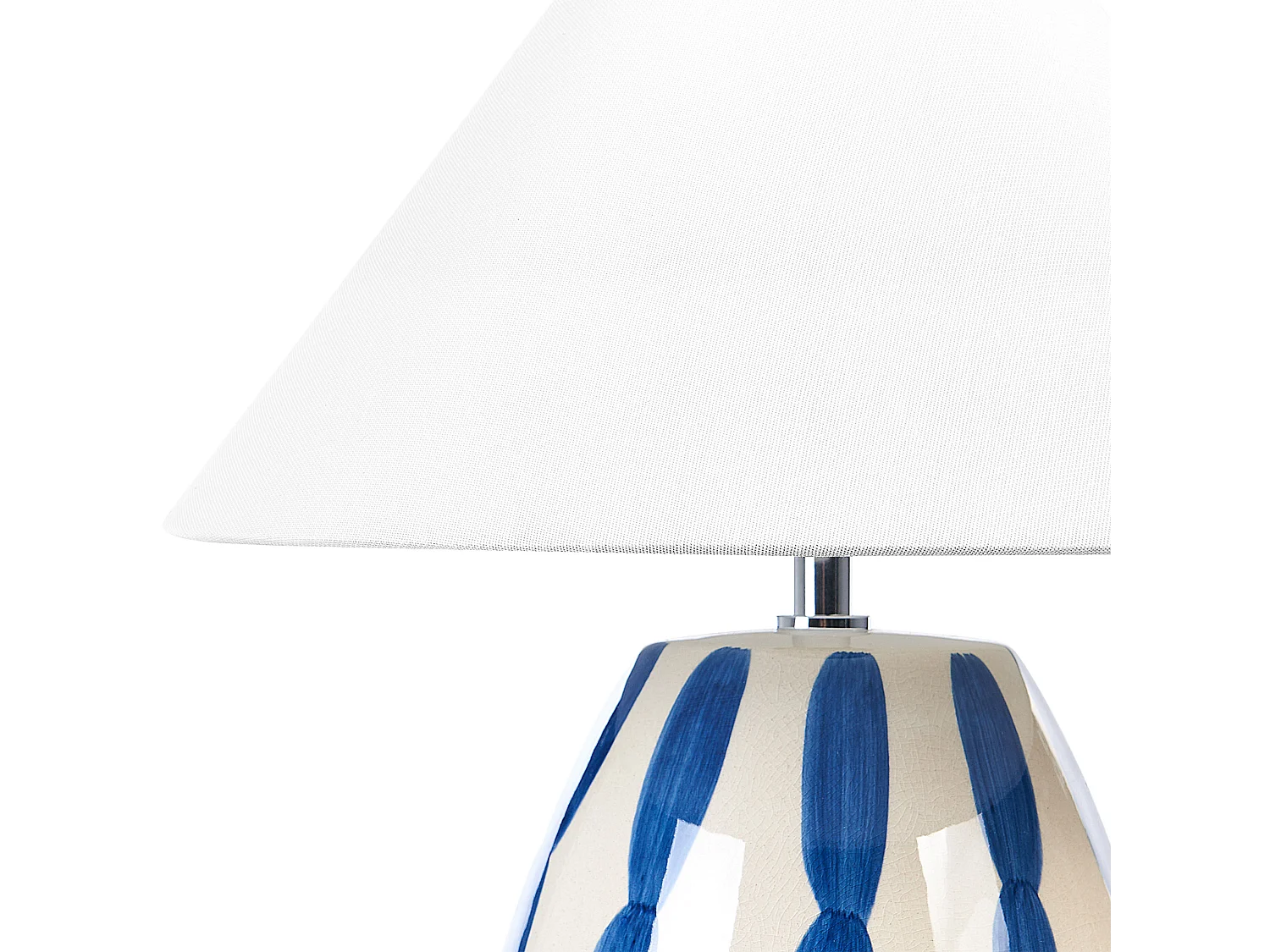 Lámpara de mesa LUCHETTI Cerámica Blanco/Azul