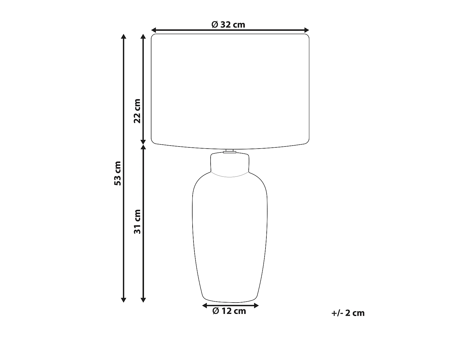 Lampada da tavolo PERLIS Ceramica Blu marino