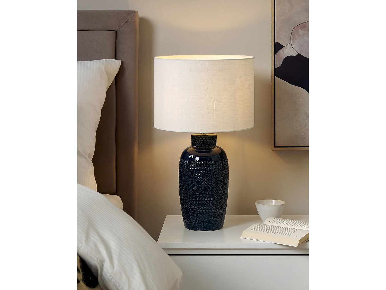 Tafellamp PERLIS Keramiek Marineblauw