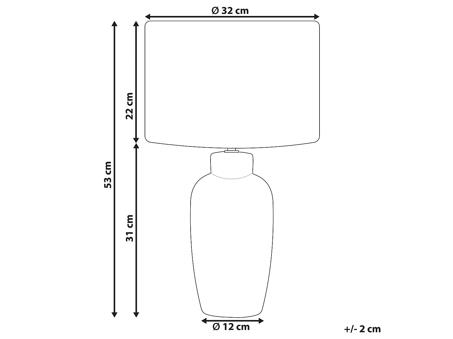Tafellamp PERLIS Keramiek Marineblauw