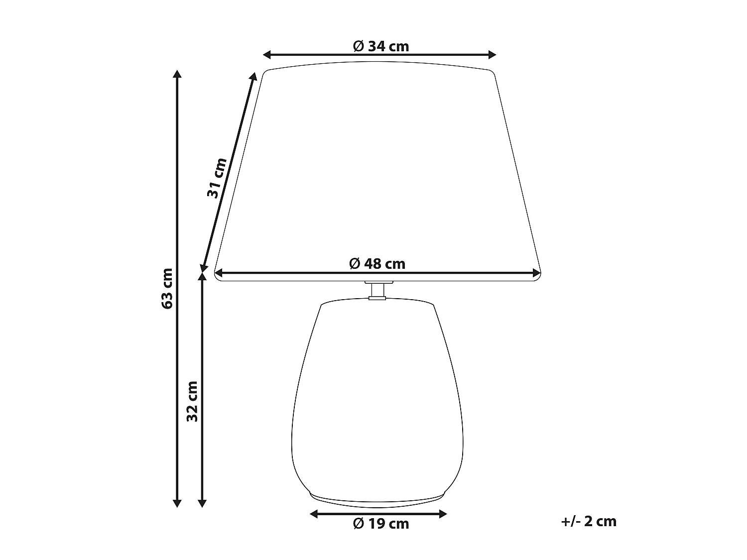 Tafellamp CIDRA Keramiek Multicolor