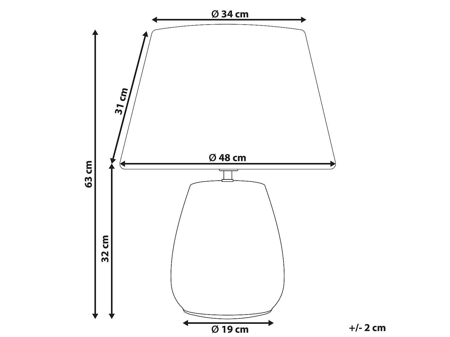 Lampe à poser CIDRA Céramique Multicolore